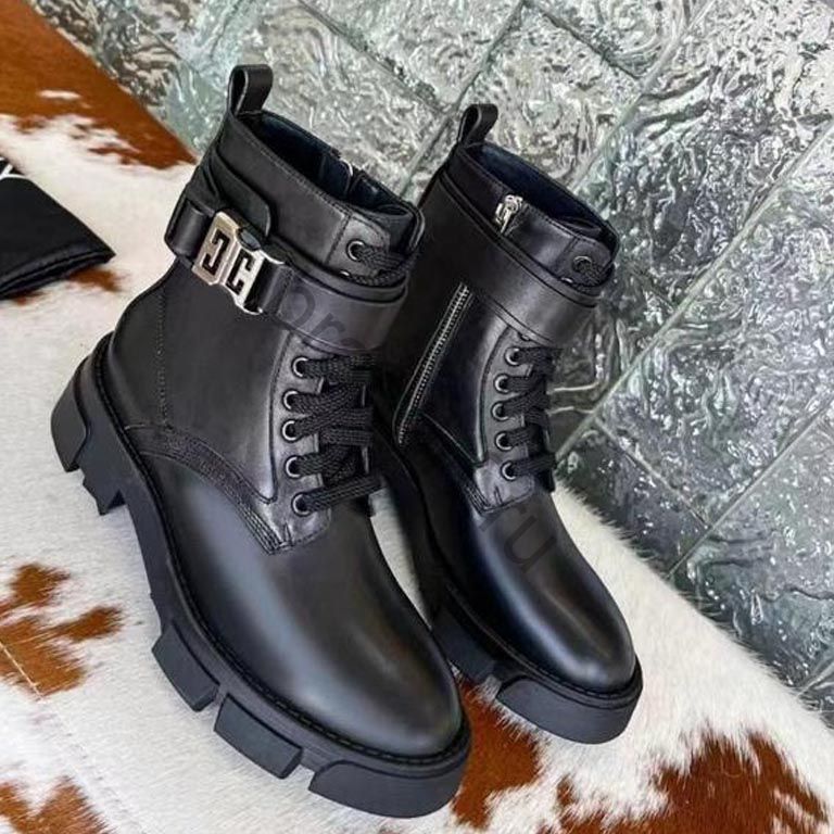 Кожаные женские брендовые осенние ботинки Живанши (Givenchy) 2022/2023качества люкс купить в интернет магазине